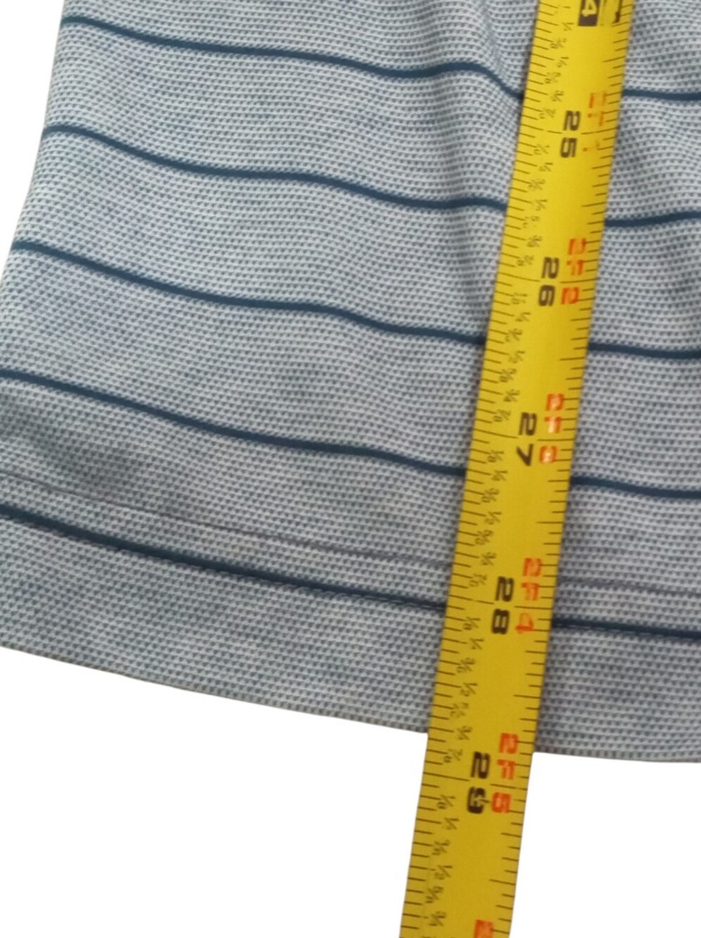 TravisMathew Mens Gray Striped Performance Golf Polo Shirt Embroidered Logo Sz L - Picture 5 of 7